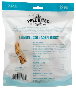 Thumbnail 2: Kind Rewards 12 Pc Salmon & Collagen Jerky Dog Treats 