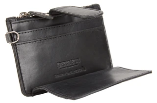 Thumbnail 2: American Bison Genuine Leather RFID Card & ID Wristlet with Zippered Pouch 