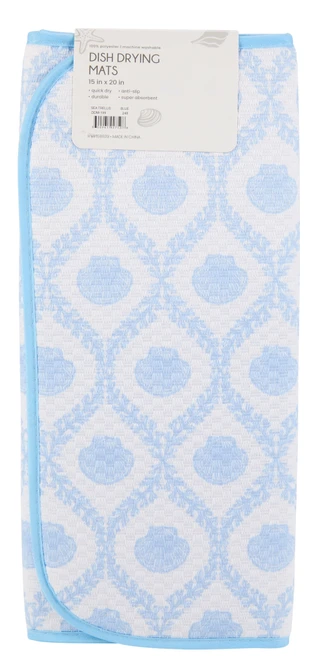 Thumbnail 2: Dream Home 2 Pk Seashell Dish Drying Mats 