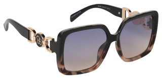 Thumbnail 1: Jessica Simpson Women's Large Square Sunglasses with Gold Logo 