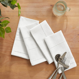Thumbnail 3: IZOD White Chadwick Christmas Napkin Set - 4 Piece 