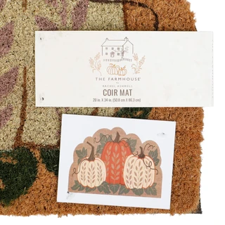 Thumbnail 2: RACHEL ASHWELL 20x30 Halloween Harvest Pumpkin Coir Mat 