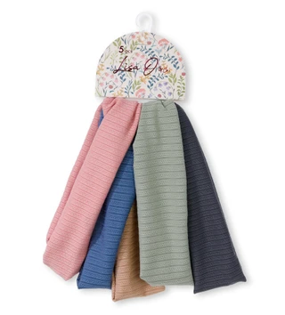 Thumbnail 1: LISA & CO 5Piece Athletic Ribbed Flat Headbands 
