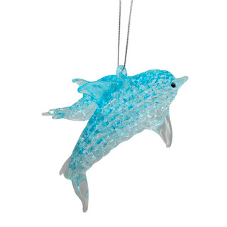 Thumbnail 2: Magical Season Spun Glass Dolphin Family Ornament 