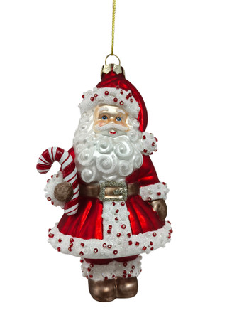 Thumbnail 1: Magical Season Red Sweets Santa Glass Ornament 