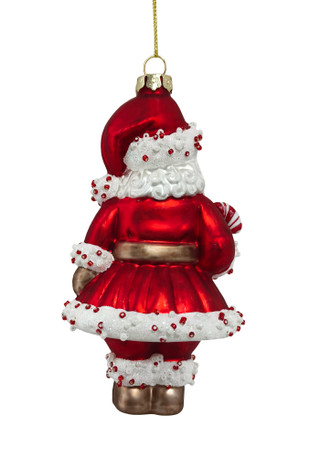 Thumbnail 2: Magical Season Red Sweets Santa Glass Ornament 