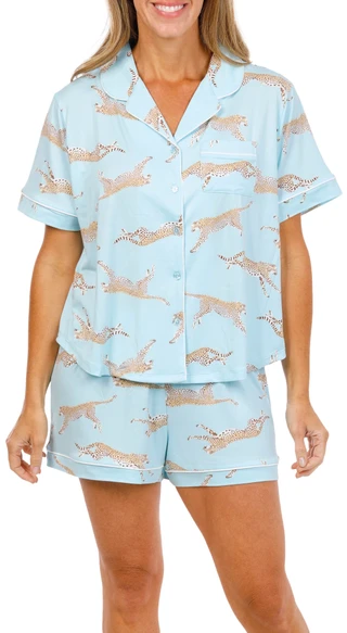 Thumbnail 1: FLORA NIKROOZ Women's Short Sleeve Shorty Pajama Set 