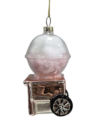 Thumbnail 2: Magical Season Pink Cotton Candy Cart Glass Ornament 