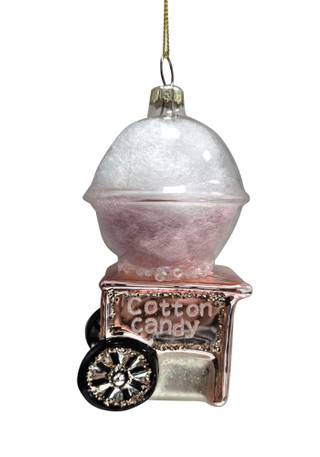 Thumbnail 1: Magical Season Pink Cotton Candy Cart Glass Ornament 