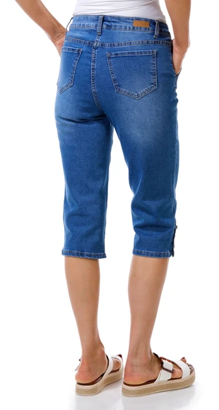 Thumbnail 2: Bleu Petite Snap Button Hem Capris 