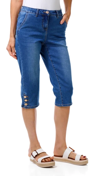 Thumbnail 1: Bleu Petite Snap Button Hem Capris 
