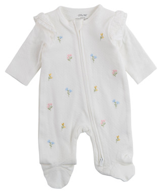 Thumbnail 1: Little Me Baby Girls Long Sleeve Floral Footie Pajamas 