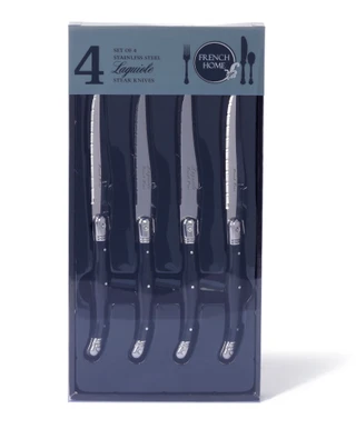 Thumbnail 1: French Home 4 Pk Stainless Steel Laguiole Steak Knives Set 