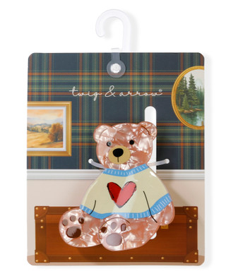 Thumbnail 1: TWIG & ARROW Heart Sweater Bear Claw 