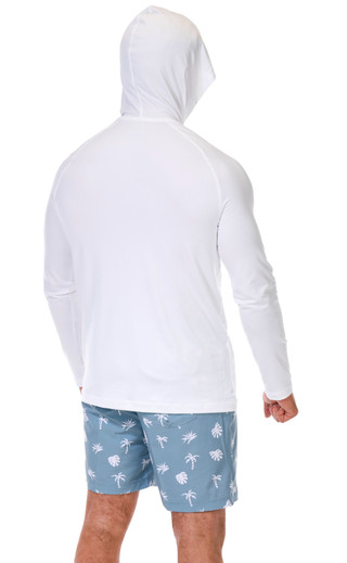 Thumbnail 2: Hurley Men's 2 Pc Hooded Long Sleeve Shirt & Swim Shorts Set 