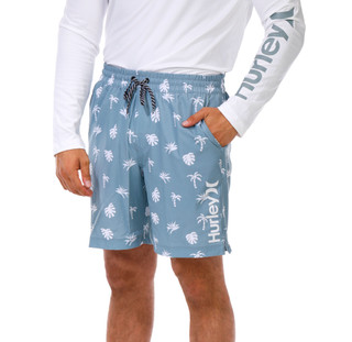 Thumbnail 3: Hurley Men's 2 Pc Hooded Long Sleeve Shirt & Swim Shorts Set 