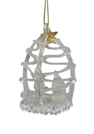 Thumbnail 2: Magical Season Spun Glass Nativity Ornament 