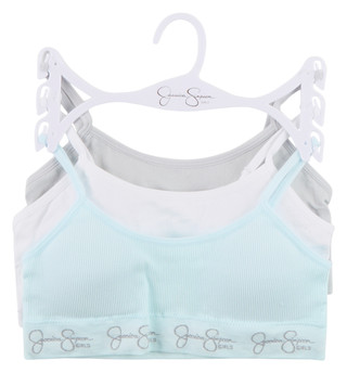 Thumbnail 1: Jessica Simpson Big Girls 3 Pk Ribbed Seamless Bralettes 