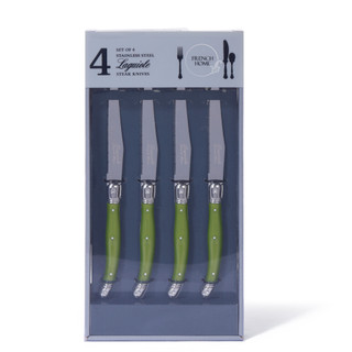 Thumbnail 1: French Home 4 Pk Stainless Steel Laguiole Steak Knives Set 