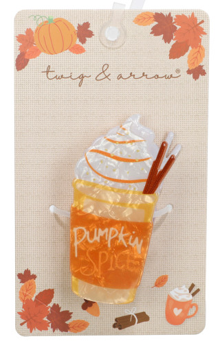 Thumbnail 1: TWIG & ARROW Harvest Pumpkin Spice Claw Hair Clip 