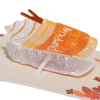 Thumbnail 2: TWIG & ARROW Harvest Pumpkin Spice Claw Hair Clip 