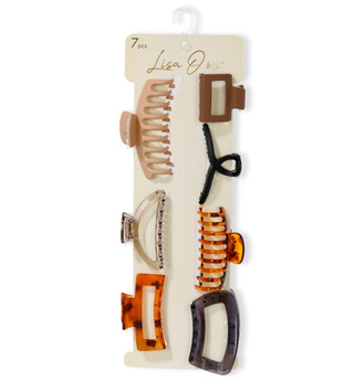 Thumbnail 1: LISA & CO 7-Piece Mixed Claw Clips 