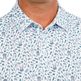 Thumbnail 3: PGA TOUR Men's Button Up Knit Golf Shirt   