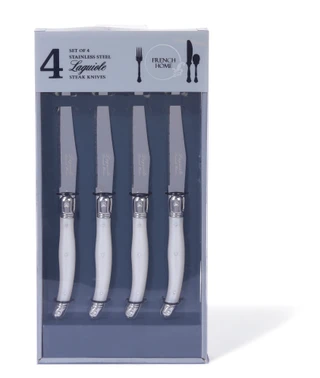 Thumbnail 1: French Home 4 Pk Stainless Steel Laguiole Steak Knives Set 