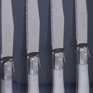 Thumbnail 3: French Home 4 Pk Stainless Steel Laguiole Steak Knives Set 