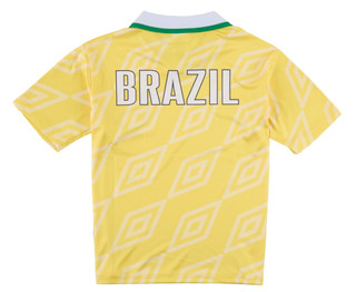 Thumbnail 3: Umbro Big Boys Short Sleeve Active Brazil Jersey 
