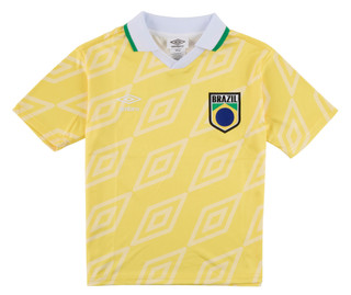 Thumbnail 1: Umbro Big Boys Short Sleeve Active Brazil Jersey 
