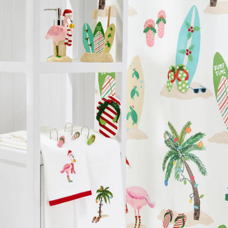 Thumbnail 3: AVANTI Christmas Beach Flamingo Lotion Pump 