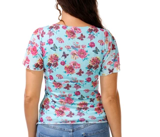 Thumbnail 2: Madden Girl Juniors Cinched Front Floral V Neck Top  
