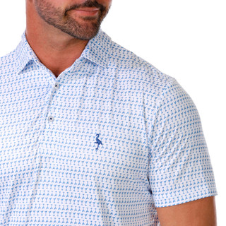 Thumbnail 3: Tailor Byrd Men's Martini Glasses Printed Performance Polo 