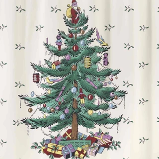 Thumbnail 3: Spode Christmas Tree Tartan Shower Curtain 