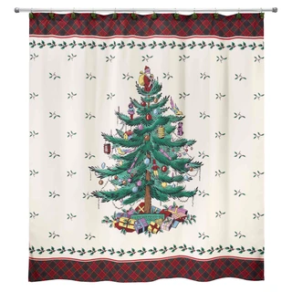 Thumbnail 1: Spode Christmas Tree Tartan Shower Curtain 