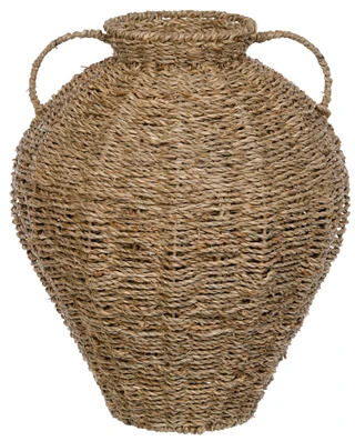 Thumbnail 1: Bluestone Decor Woven Vase Home Accent with Dual Handle Detail 