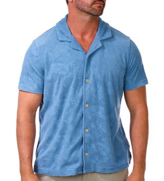 Thumbnail 1: Southern Tide Men's Beach Terry Camp Button Down Shirt 