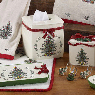 Thumbnail 2: Spode Christmas Tree Tissue Box Cover 