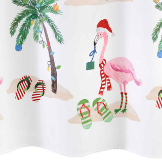 Thumbnail 2: AVANTI Flamingo Holiday Shower Curtain 