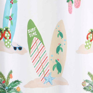 Thumbnail 4: AVANTI Flamingo Holiday Shower Curtain 