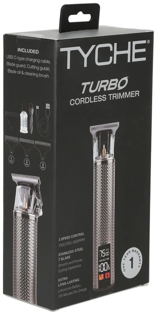 Thumbnail 2: Tyche 3 Speed Turbo Cordless Trimmer w/ Stainless Steel T Blade 