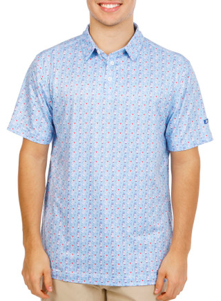 Thumbnail 1: Jedco Men's Short Sleeve Printed Performance Polo 
