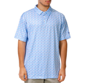 Thumbnail 2: Jedco Men's Short Sleeve Printed Performance Polo 