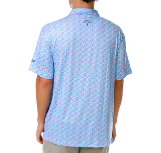 Thumbnail 6: Jedco Men's Short Sleeve Printed Performance Polo 