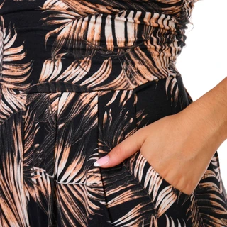 Thumbnail 2: Heart & Hips Juniors Tropical Tube Top Palazzo Jumpsuit 