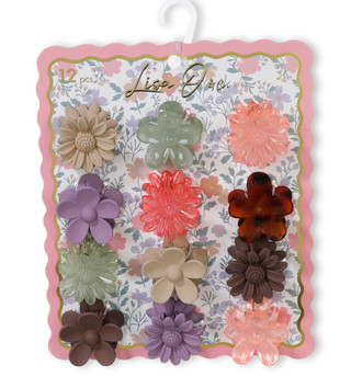 Thumbnail 1: LISA & CO 12-Piece Mini Multi Flower Clips 