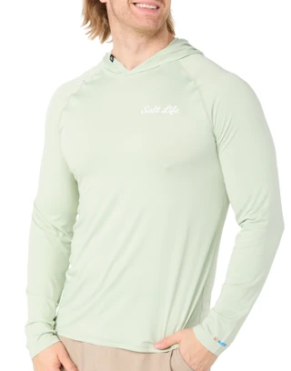 Thumbnail 1: Salt Life Men's Long Sleeve Fishing Shirt w/ Hood  