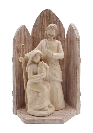Thumbnail 1: Magical Season 10" Holy Family Nativity House Decor 