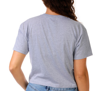 Thumbnail 2: FloGrown Juniors Boots Grid Print Graphic Cropped Tee 